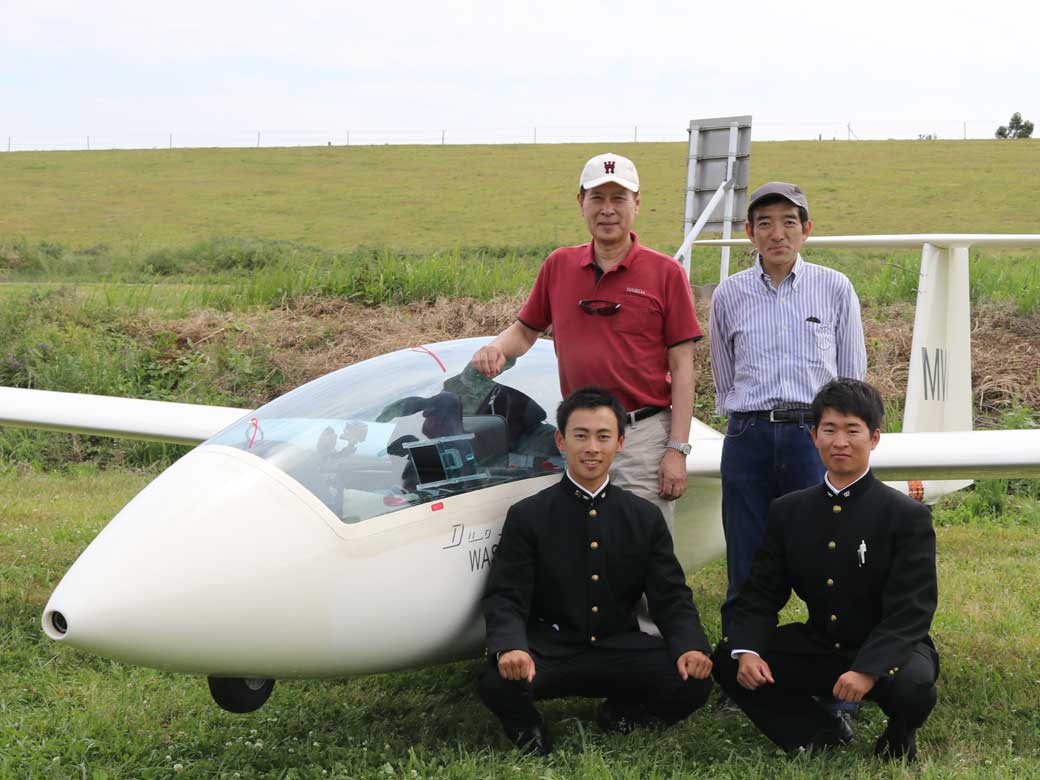 President Kamata, soaring in the grand blue sky