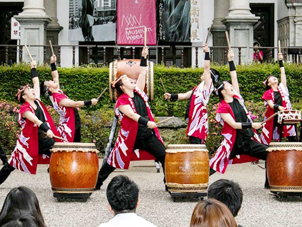 Taiko drums beating during Museum Week 2016