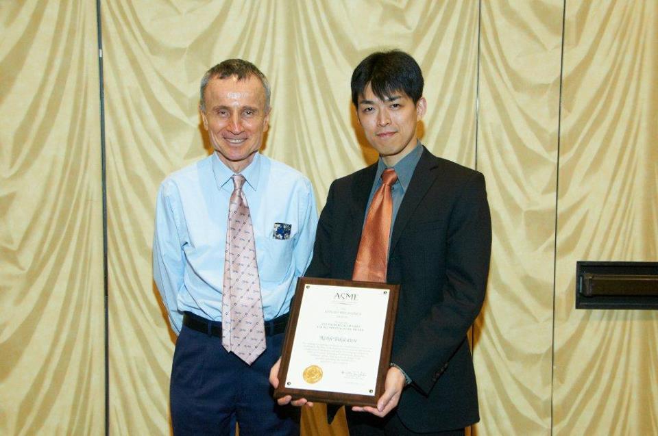 ②Takizawa attended the ASME awards ceremony in Houston