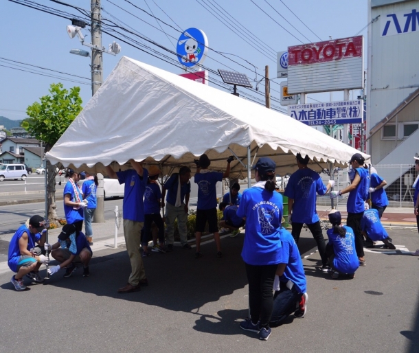 宮城県気仙沼市での「みなとまつり」運営支援の様子