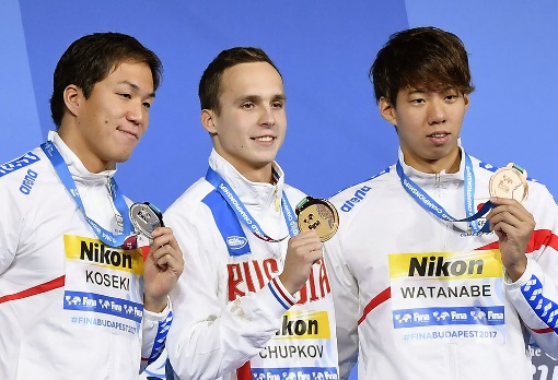 Ippei Watanabe comes in third in 2017 FINA World Aquatics Championships