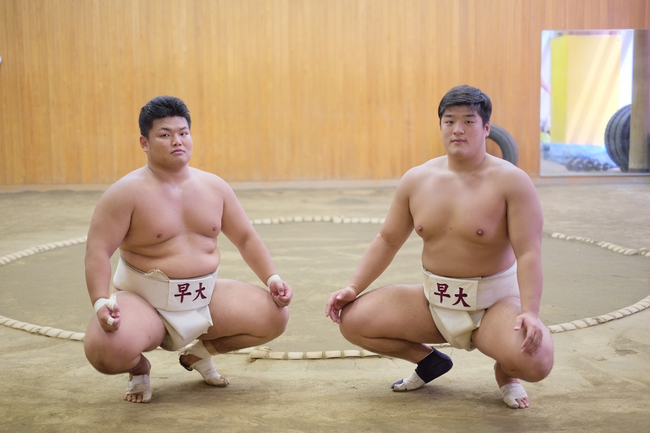 Sumo club at Waseda welcomes 100th anniversary