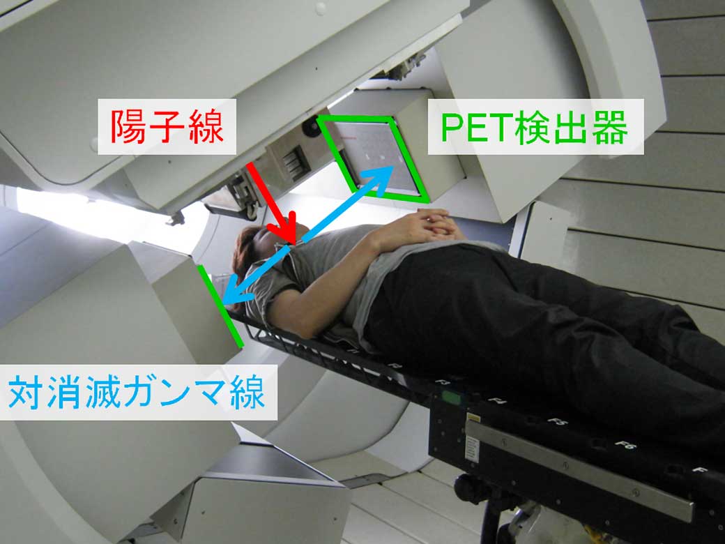 Visualizing nuclear reactions inside the body caused by proton beam with light