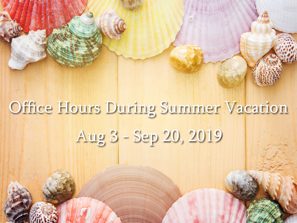 University office hours during summer vacation