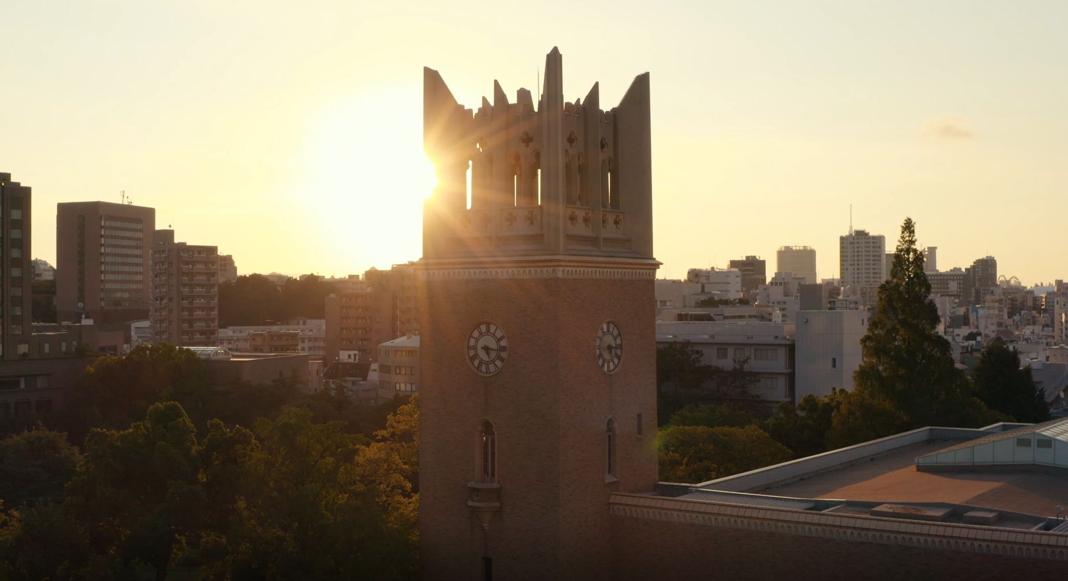 Drone videos over Waseda and Toyama Campus