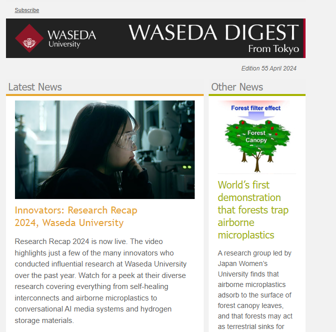 WASEDA DIGEST Edition 55: April 2024