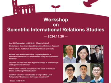 Workshops on Scientific International Relations Studies @ Waseda University