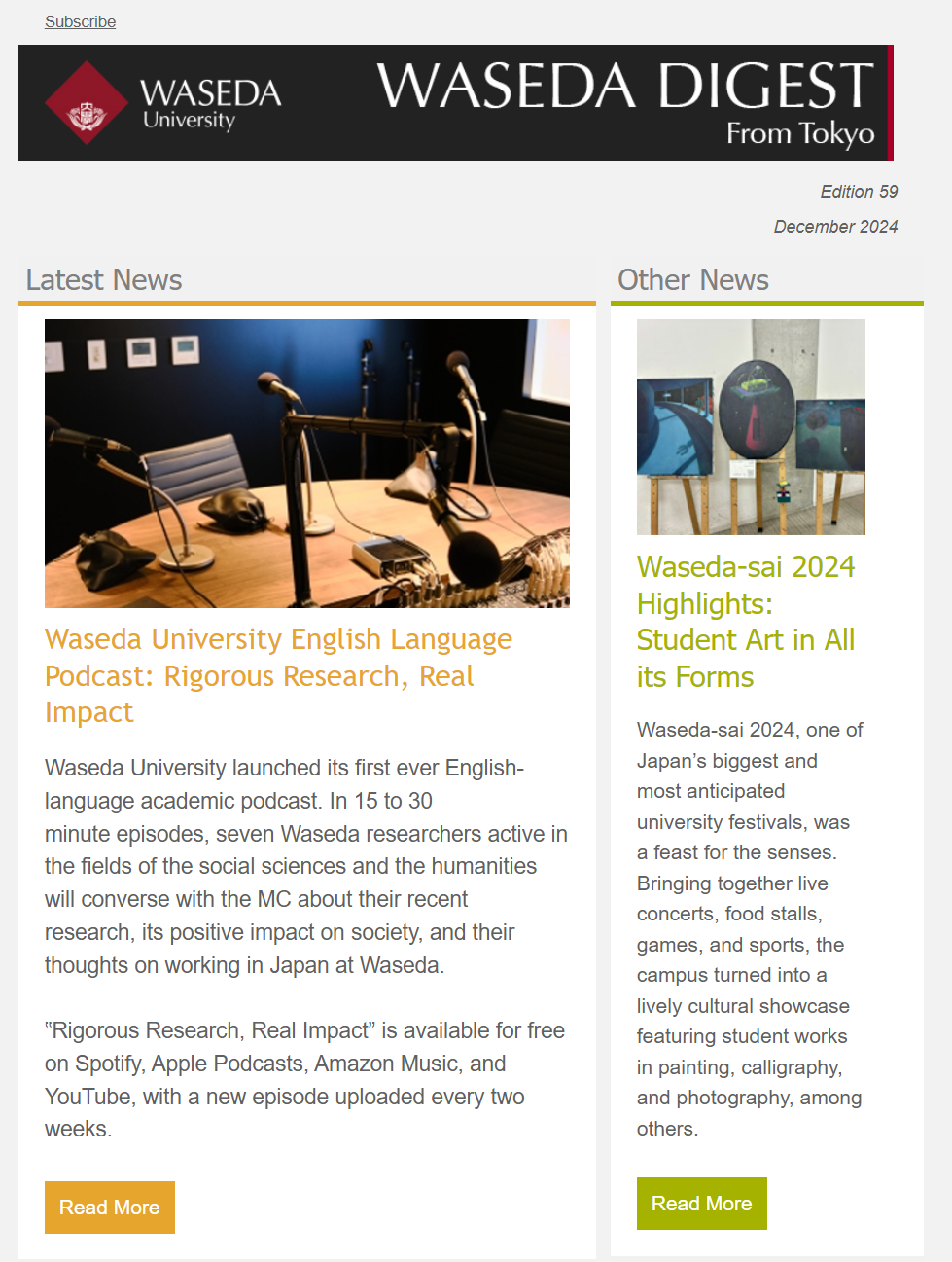 WASEDA DIGEST Edition 59: December 2024