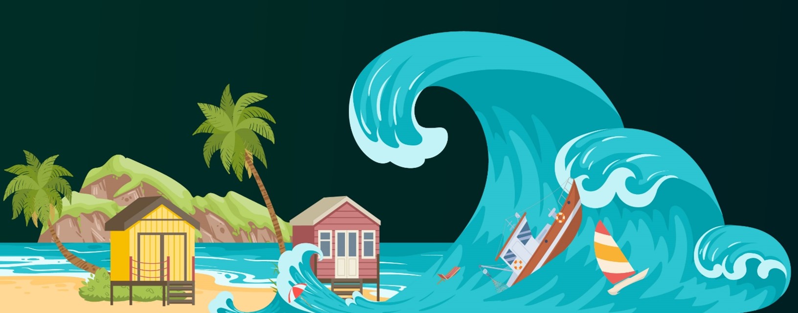 Improving Resilience to Tsunamis and Earthquakes via Predictions of Waste Disposal Times
