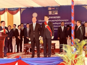 Yuya Sato, Researcher (Associate Professor), received Cambodia’s Royal Order of Sahametrei Award
