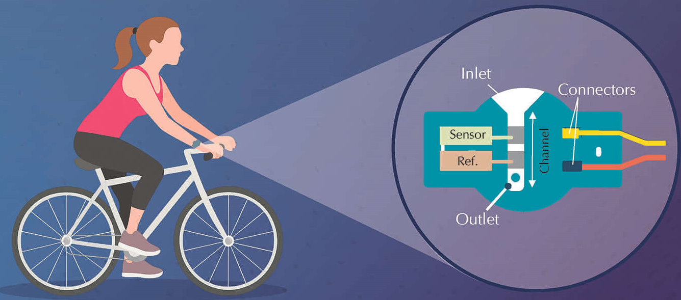 Bio-Inspired, Self-Cleaning Sweat Sensors for Comfortable Wearable Health Monitoring